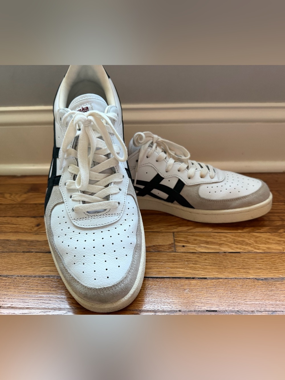 Onitsuka Tiger GSM D5K2Y-0190 White Black Leather Sneakers Men’s US 11 EU 45